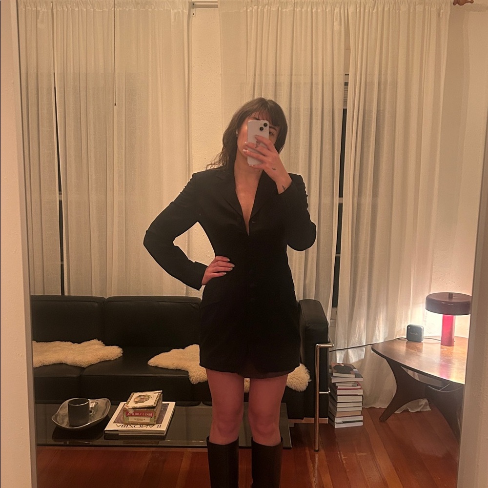 Dolce & Gabbana Black Long Blazer Jacket - Picture 4 of 4